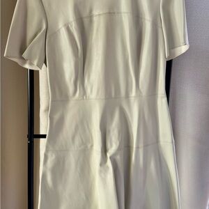 Elegant Cream Short Sleeve Dress